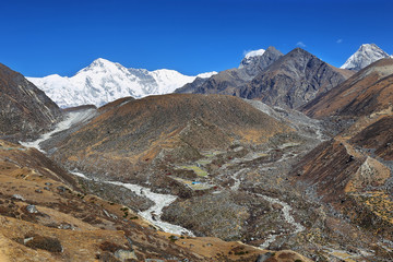 View of Cho Oyu peak, Nepal