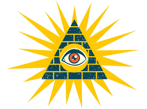 Pyramid with eye