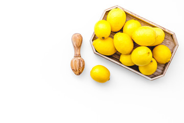 homemade lemon curd cooking on white background top view mock up