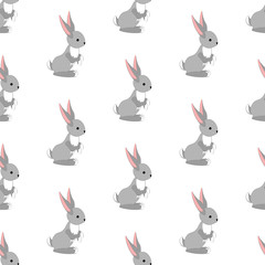 Bunny seamless pattern