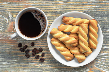 Coffee and shortbread cookies