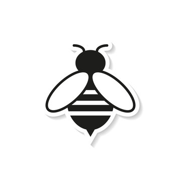 Bee sticker icon