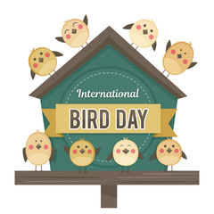 IlInternational Bird Day. Vector illustration for a holiday. Space for text
