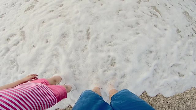 foot on the beach