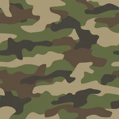Keuken foto achterwand Camouflage Camouflage naadloos patroon. Maskerende camouflageprint in klassieke stijl. Vector illustratie.
