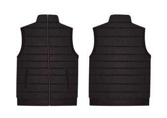 Grey vest. vector illustration