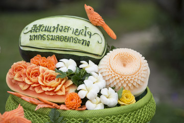 THAILAND BANGKOK THAI FOOD CARVING