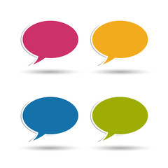 Farbige Sprechblasen - Vektor Illustration - Freigestellt auf weißem Hintergrund