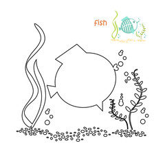 Kids coloring page - fish