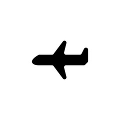Obraz premium Plane icon vector, solid illustration, pictogram isolated on white