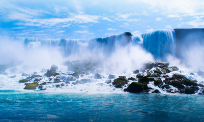 The ice-blue Niagara Falls