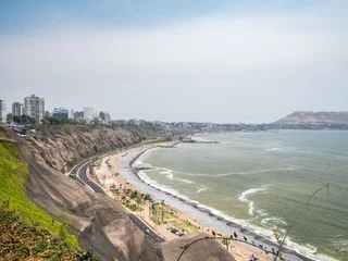 Fototapete Rund The Circuito de Playas beaches in Lima © stbaus7