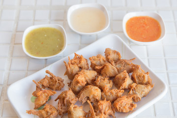 Fried taro on street food