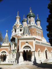Fototapeta na wymiar Cathédrale orthodoxe russe de Nice