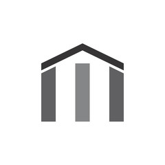M letter logo, m letter with roof logo