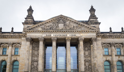 Fototapeta na wymiar German parliament, Reichstag building in Berlin, Germany