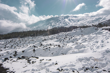 Mount Etna in winter