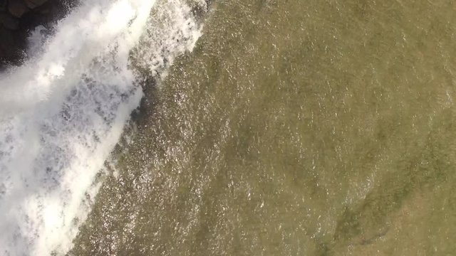 4k Aerial Snow Tennessee Waterfall Crest 005 Bird's Eye View