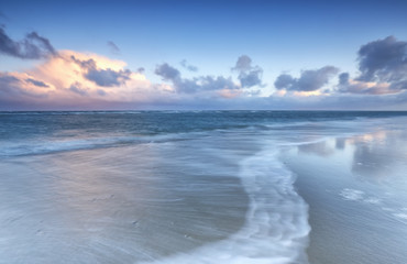 blurred wave on north sea coast