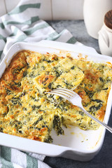 Spinach casserole of filo dough with cheese © photosimysia