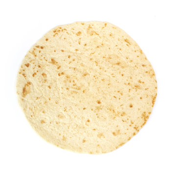 Plain Tortilla Wrap Isolated On White Background