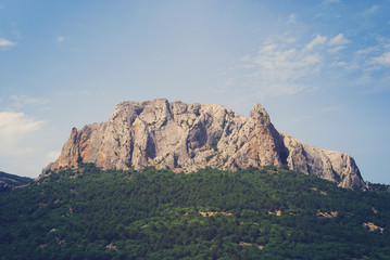 Fototapeta na wymiar Rocky mountain peak