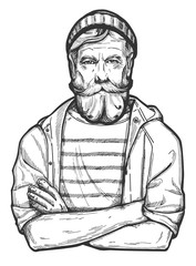 old sailor portrait