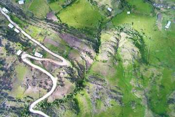 Fields aerial view