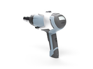 Modern heat gun isolated on white. 3D render