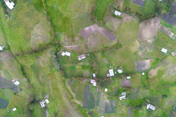 Fields aerial view