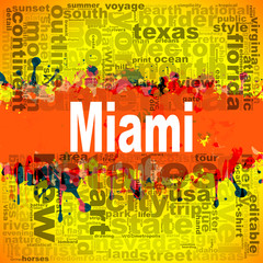 Miami word cloud design