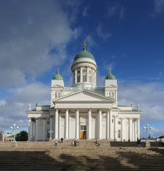 view on Helsinki Cathedral (Helsingin tuomiokirkko Nikolainkirkko), Helsinki, Finland