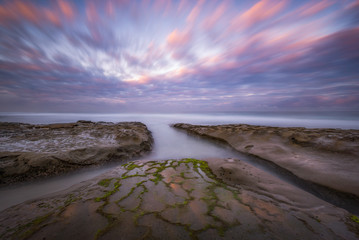Tide pool sunrise at La Jolla California 
