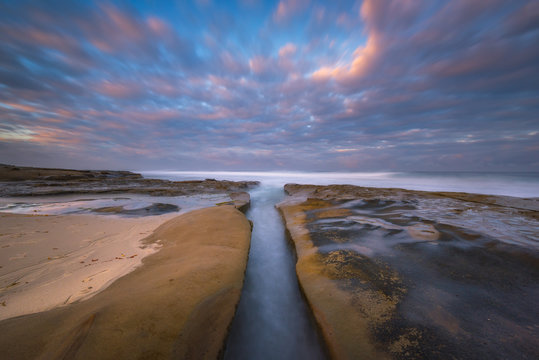 La Jolla tide pool sunrise in San Diego, California 