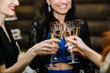 party, holidays, celebration, nightlife and people concept - smi