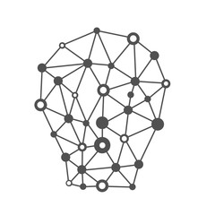 Abstract Connections vector icon.  Social Network Symbol. idea concept.