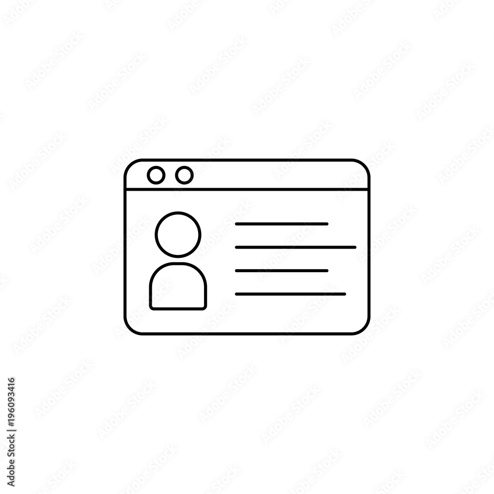 Poster badge icon. element of online education icon for mobile concept and web apps. thin line icon for web