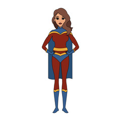 Super woman cartoon vector illustration graphic design