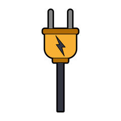 Electric plug symbol vector illustration graphic design