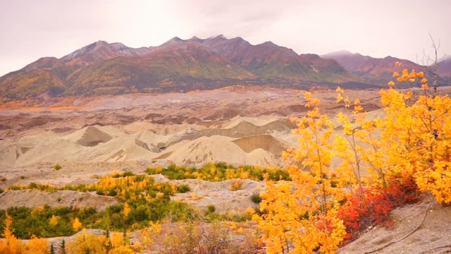 View from Kennicott Alaska Upper Mill Road Wrangell-St Elias National Park