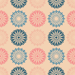 Galaxy flowers seamless pattern. Suitable for screen, print and other media.