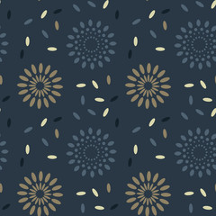 Galaxy explosion seamless pattern. Suitable for screen, print and other media.