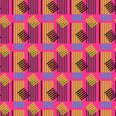 Vertical symmetrical building seamless pattern. Suitable for screen, print and other media.