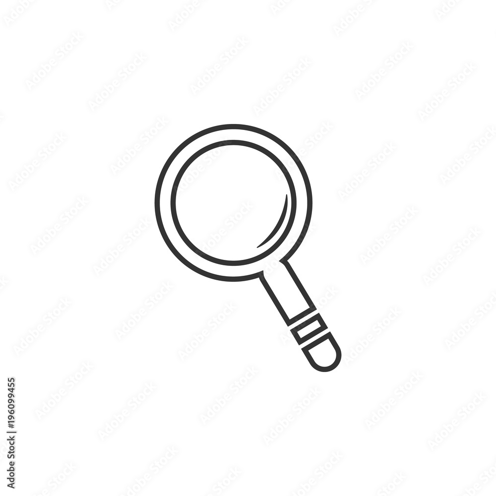 Aufkleber magnifier icon. element of navigator signs for mobile concept and web apps. thin line icon for websi