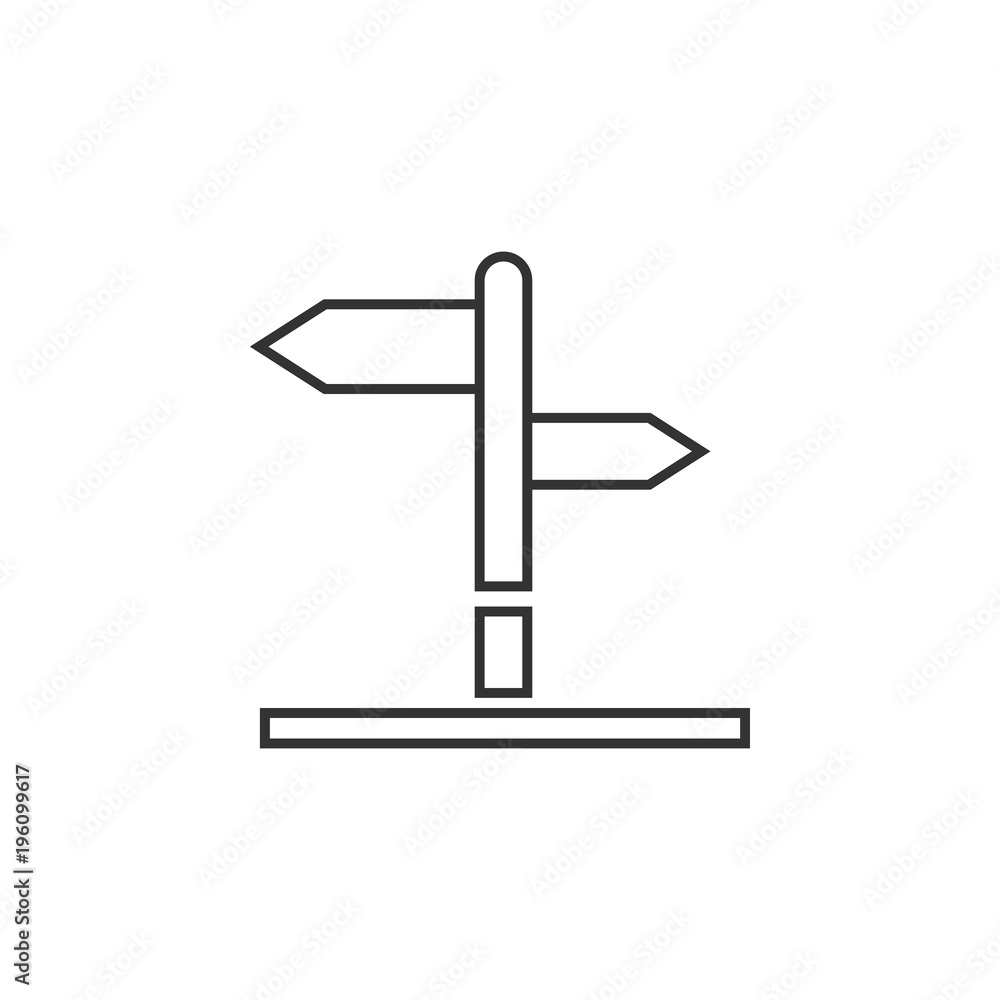 Poster road sign icon. element of navigator signs for mobile concept and web apps. thin line icon for websi