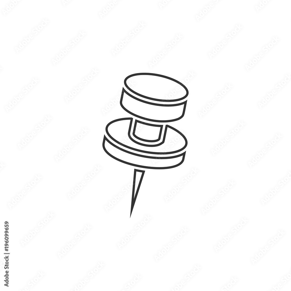 Poster pin icon. element of navigator signs for mobile concept and web apps. thin line icon for website des