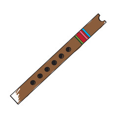Isolated flute icon. Musical instrument