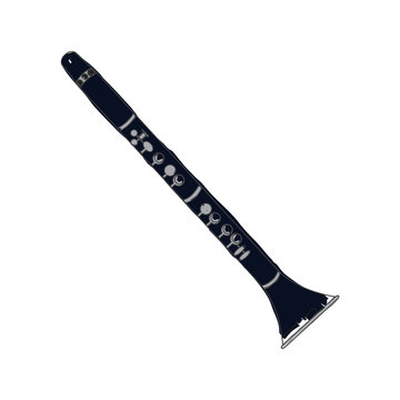 Isolated oboe icon. Musical instrument