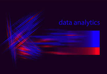 Big data vector illustration. Machine learning algorithm for information filter and anaytic