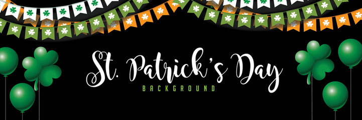 Saint Patricks Day banner background. EPS10 vector illustration.
.
